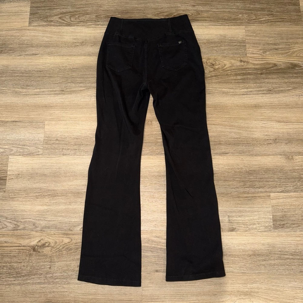 Halara Black Crossover High Waisted Flared Yoga Pants Tall Size L 02711051 - Picture 7 of 10